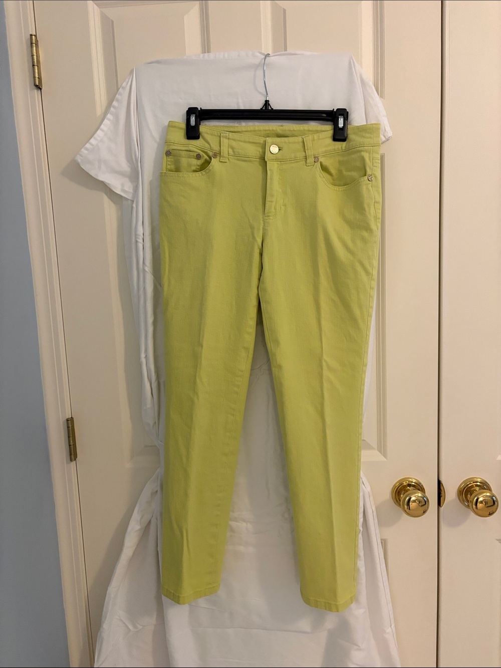 Anne Klein Sport Lime Green Straight Leg Jeans